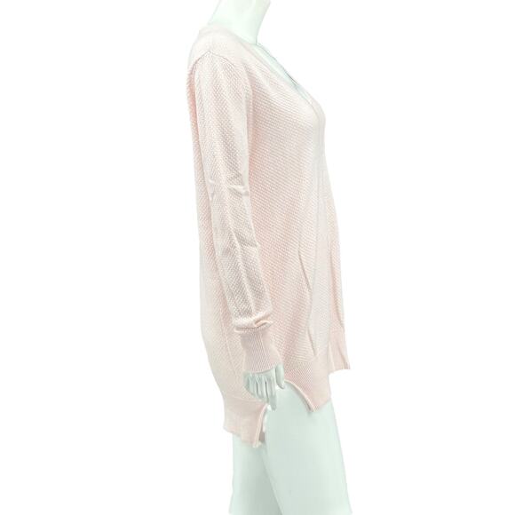 Lysse Sweater Womens Small Pink Oversized Knit Hi Lo Lightweight Cotton Cozy - Picture 3 of 9